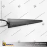 MG20 RIEL MAGNETICO NEGRO TIPO H 72.3X46.9X3000MM, photo 3