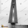 MG20 RIEL MAGNETICO NEGRO TIPO H 72.3X46.9X3000MM, photo 4