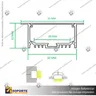 PERFIL PARA CINTA LED ALP 045 3MT, photo 5