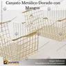 CANASTO MEDIANO CON MANILLA DORADO, photo 4