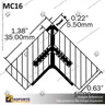 MC16 - ROUND & SQUARE CORNER JOIN PROFILES - 2.4M CLEARANCE, photo 3