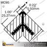 MC90 - ROUND & SQUARE CORNER JOIN PROFILES, photo 3