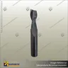 9.5MM SOLID CARBIDE DOUBLE FLUTE SPIRAL CUTTER, photo 1