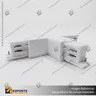 CONECTOR RIEL ENERGIZADO TRIFASICO TIPO X BLANCO, photo 5