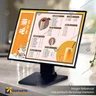 PANEL MENU SLIM BOX 1 CARA A2 CON PEDESTAL (435X600) COLOR NEGRO, photo 7